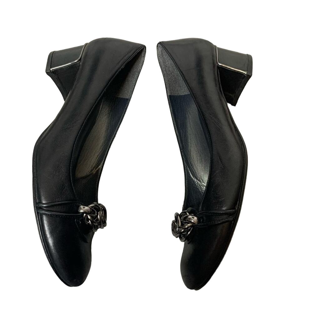 Stuart Weitzman Caged Heel Chain Link Loafer - image 5